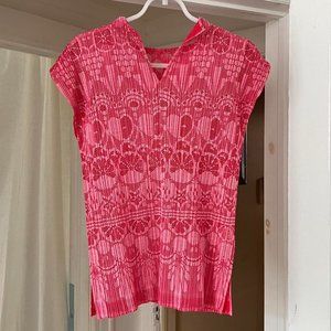 Issey Miyake vintage fruits mesh shirts in pink